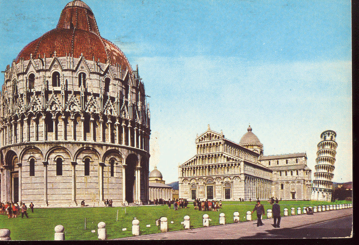 PISA - PIAZZA DEI MIRACOLI E TORRE PENDENTE - V - ACQUARELLA