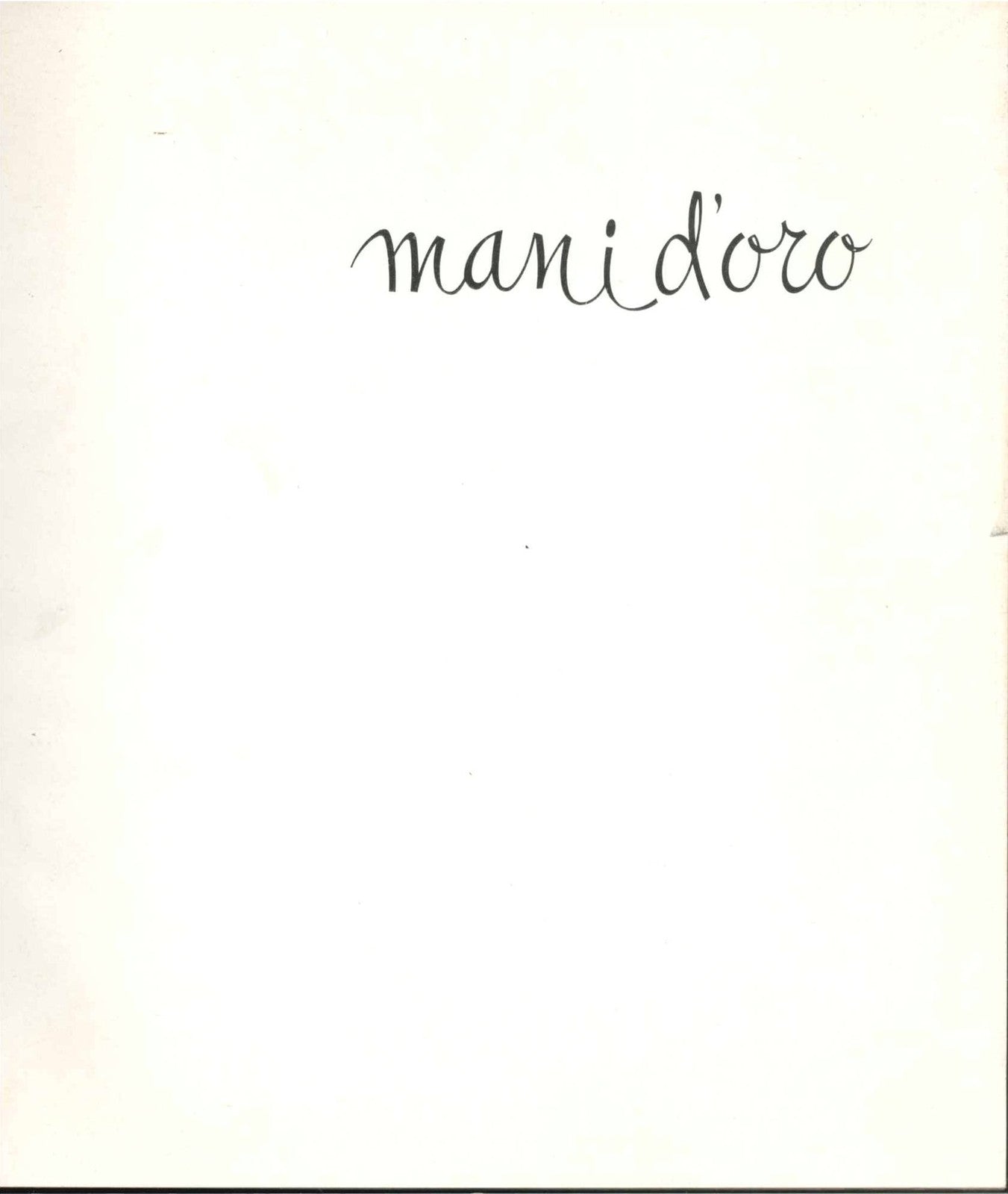MANI D'ORO - I PUNTI PIU' BELLI - VOL. VI