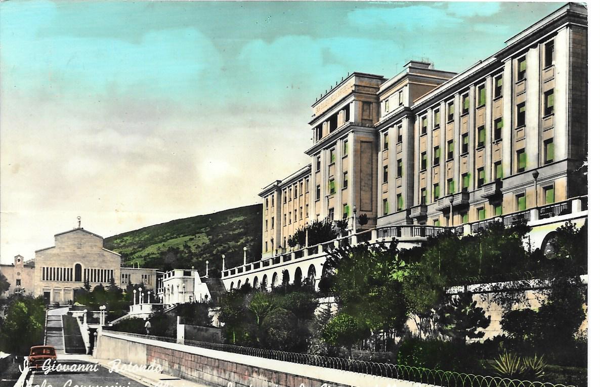 SAN GIOVANNI ROTONDO - CLINICA E SANTUARIO S. MARIA D. GRAZIE-V1965-ACQUARELLATA