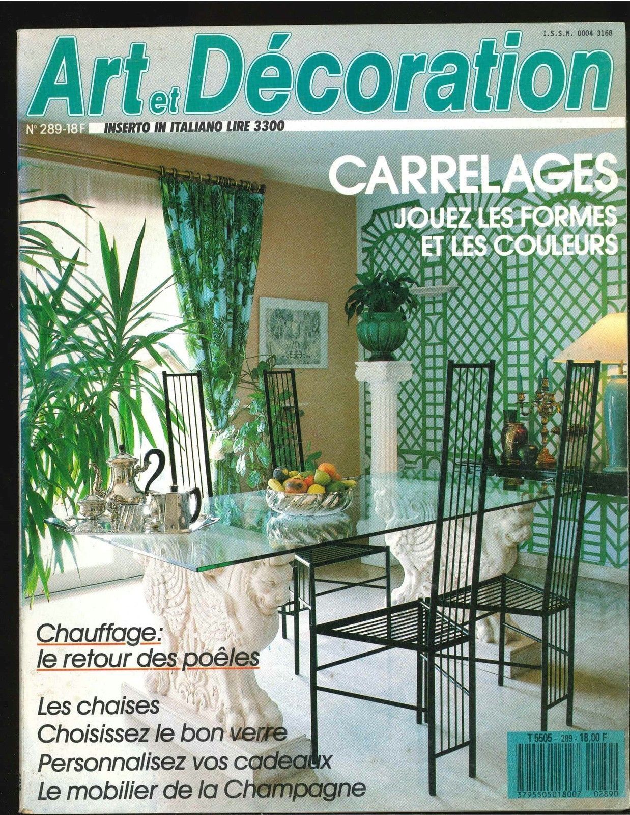 ART E DECORATION OCTOBRE - NOVEMBRE 1989 - AA.VV.