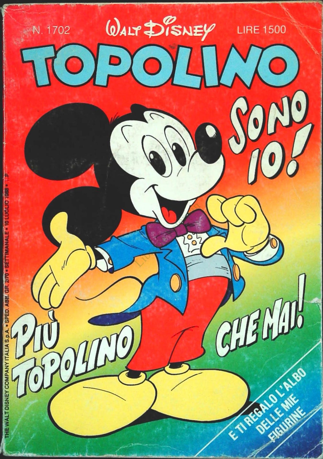 TOPOLINO N. 1702 - 10 LUGLIO 1988