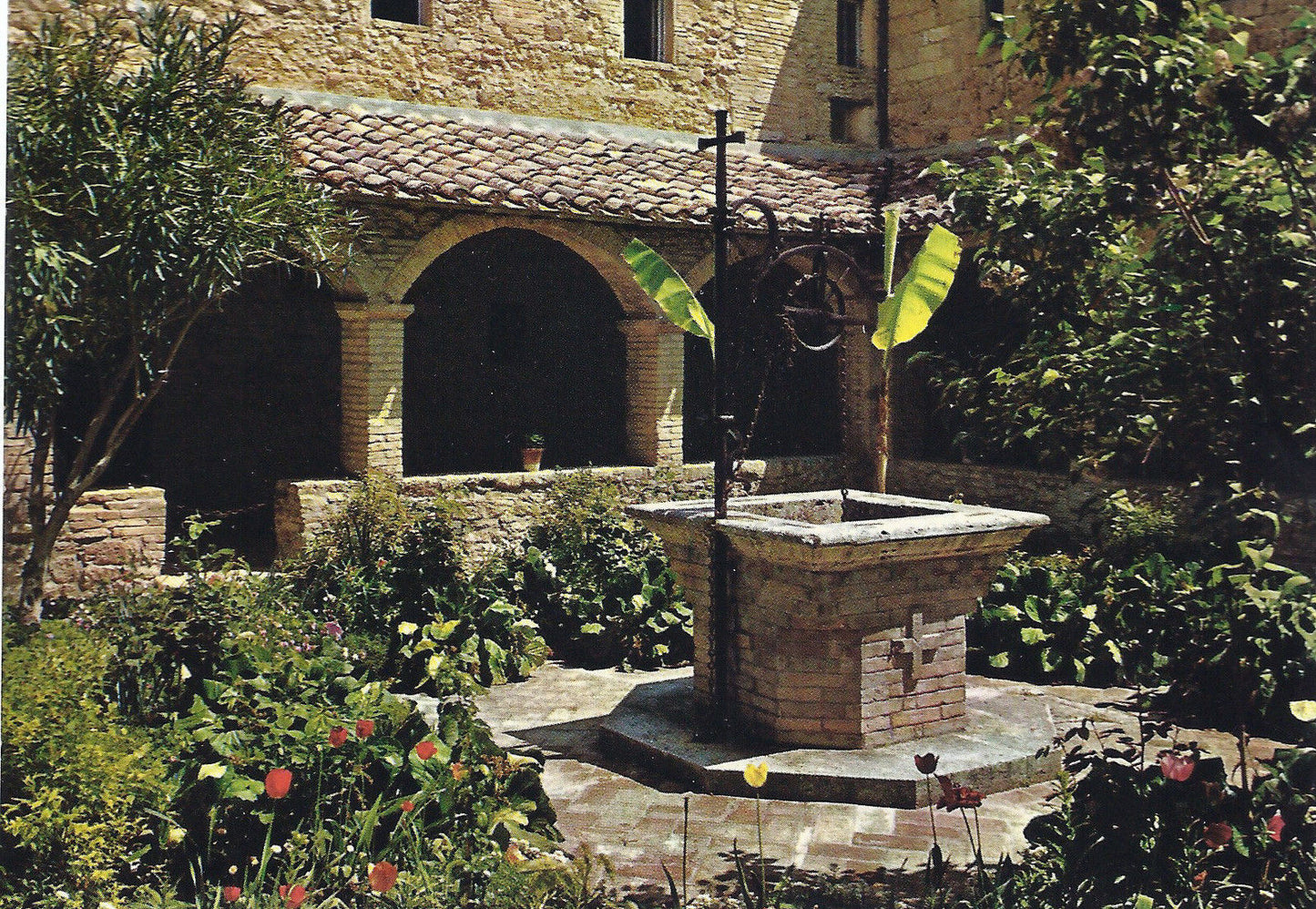ASSISI - SANTUARIO DI S. DAMIANO - IL CHIOSTRO - V1976
