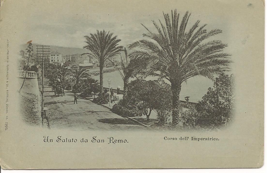 SANREMO- CORSO DELL'IMPERATRICE - AZZURRATA - DORSO UNI