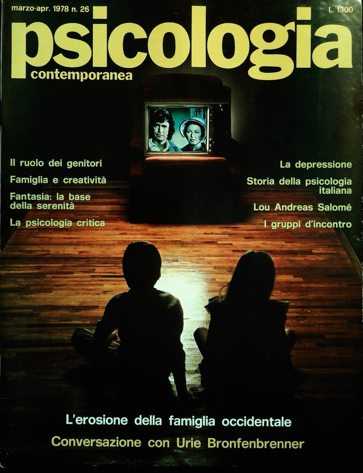 PSICOLOGIA CONTEMPORANEA N. 26-EROSIONE FAMIGLIA OCC.-BRONFENBRENNER-OUTLET LIBR