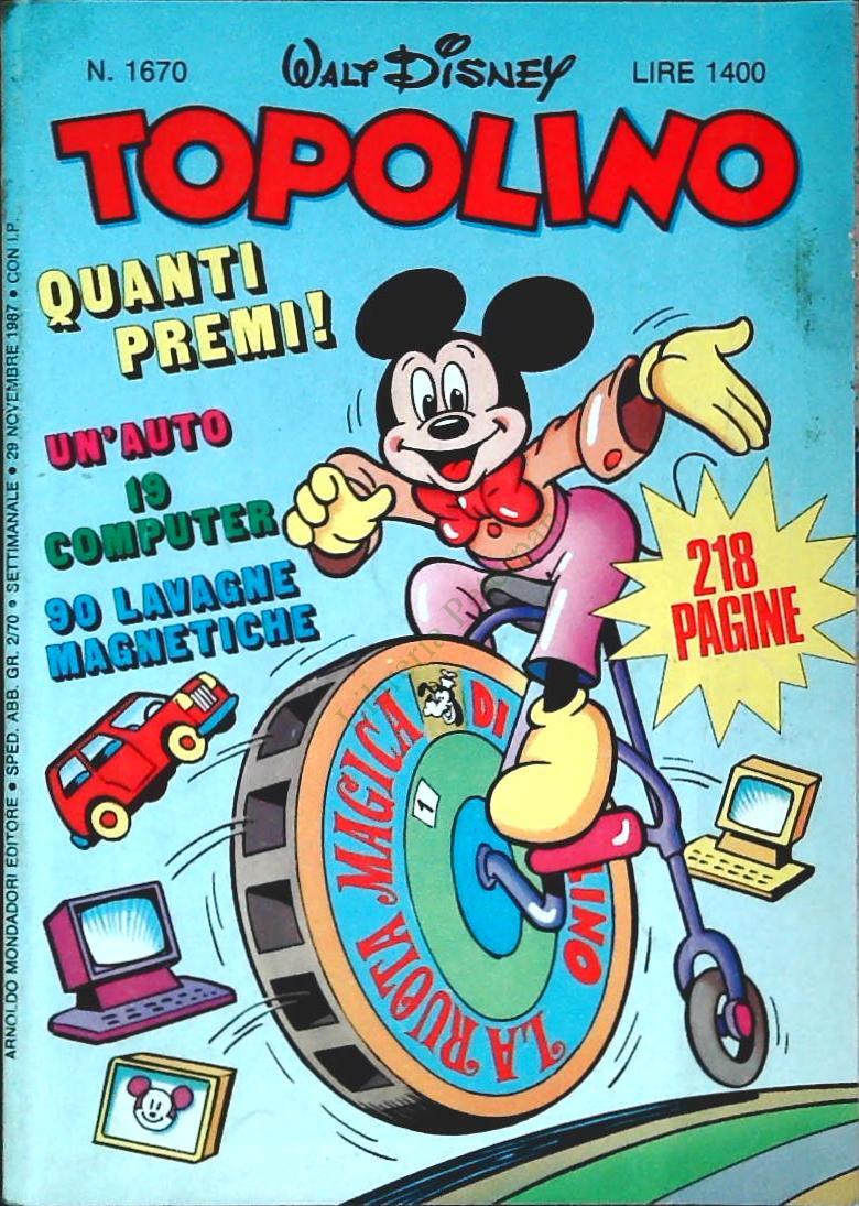 TOPOLINO N. 1670 - 29 NOVEMBRE 1987