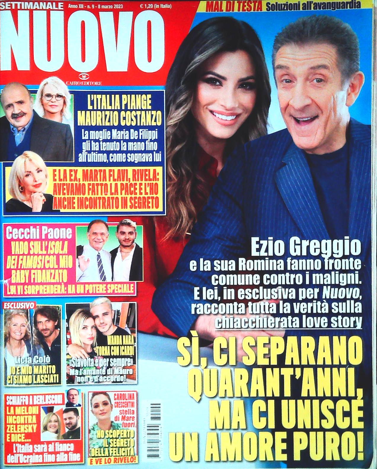SETTIMANALE NUOVO - 8 MARZO 2023 - GREGGIO - MAURIZIO COSTANZO - LICIA COLO'