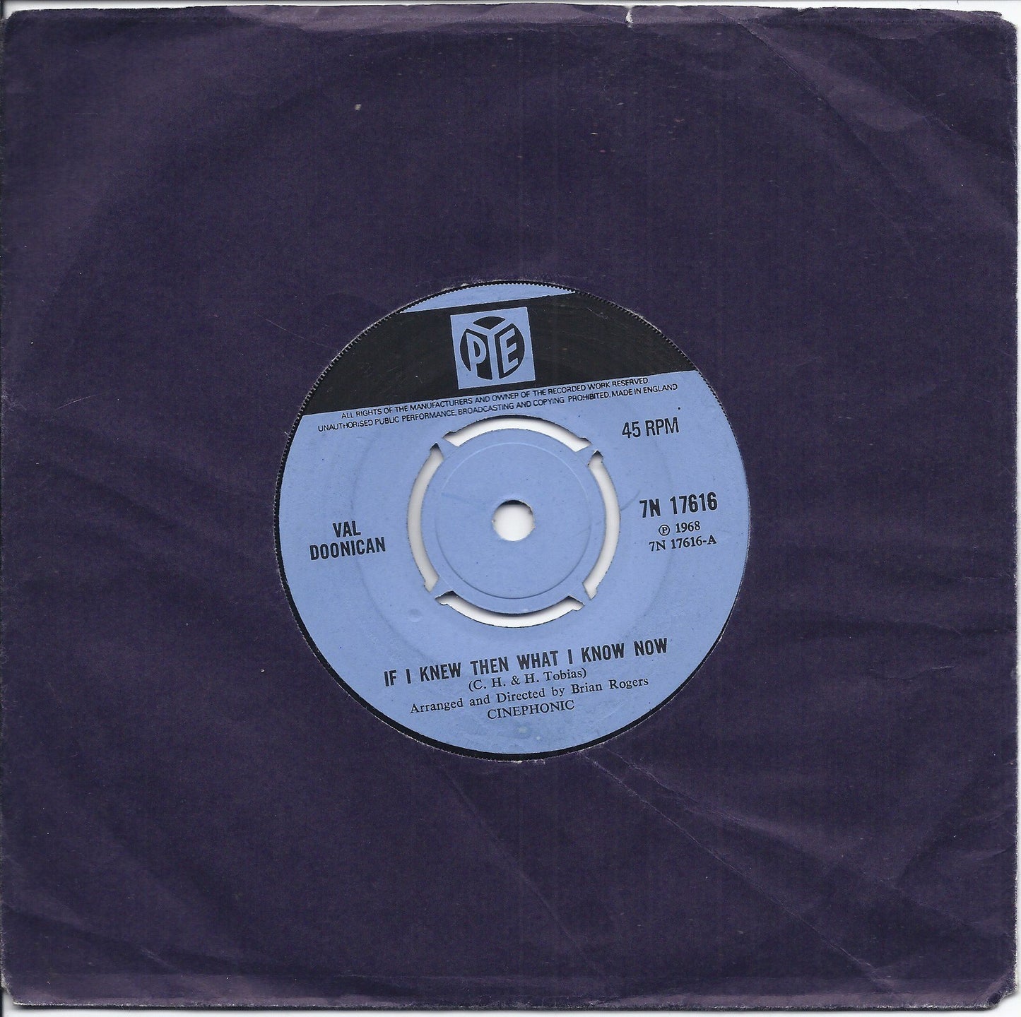 IF I KNEW THEN WHAT I KNOW NOW - A LITTLE BIT OF YOU -- VAL DOONICAN
