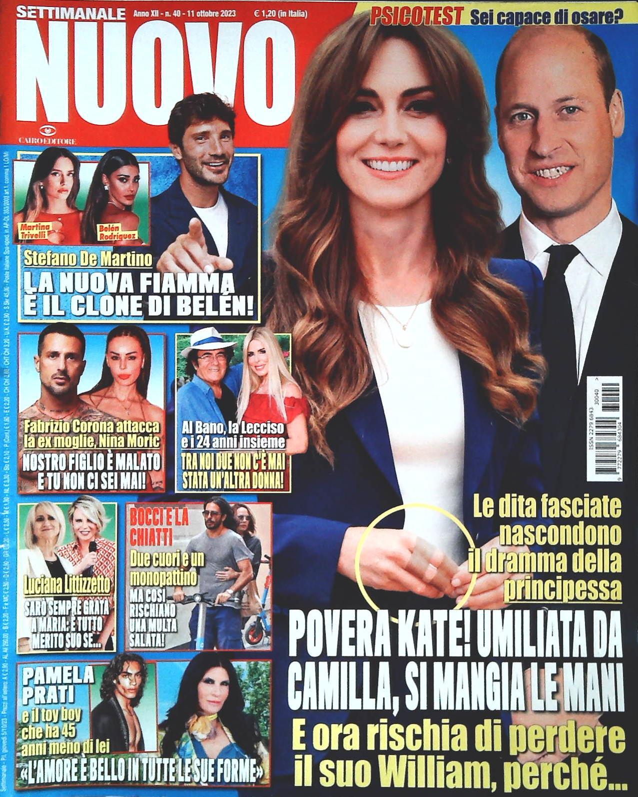 SETTIMANALE NUOVO - 11 OTTOBRE 2023 - DE MARTINO - CORONA - PAMELA PRATI-AL BANO