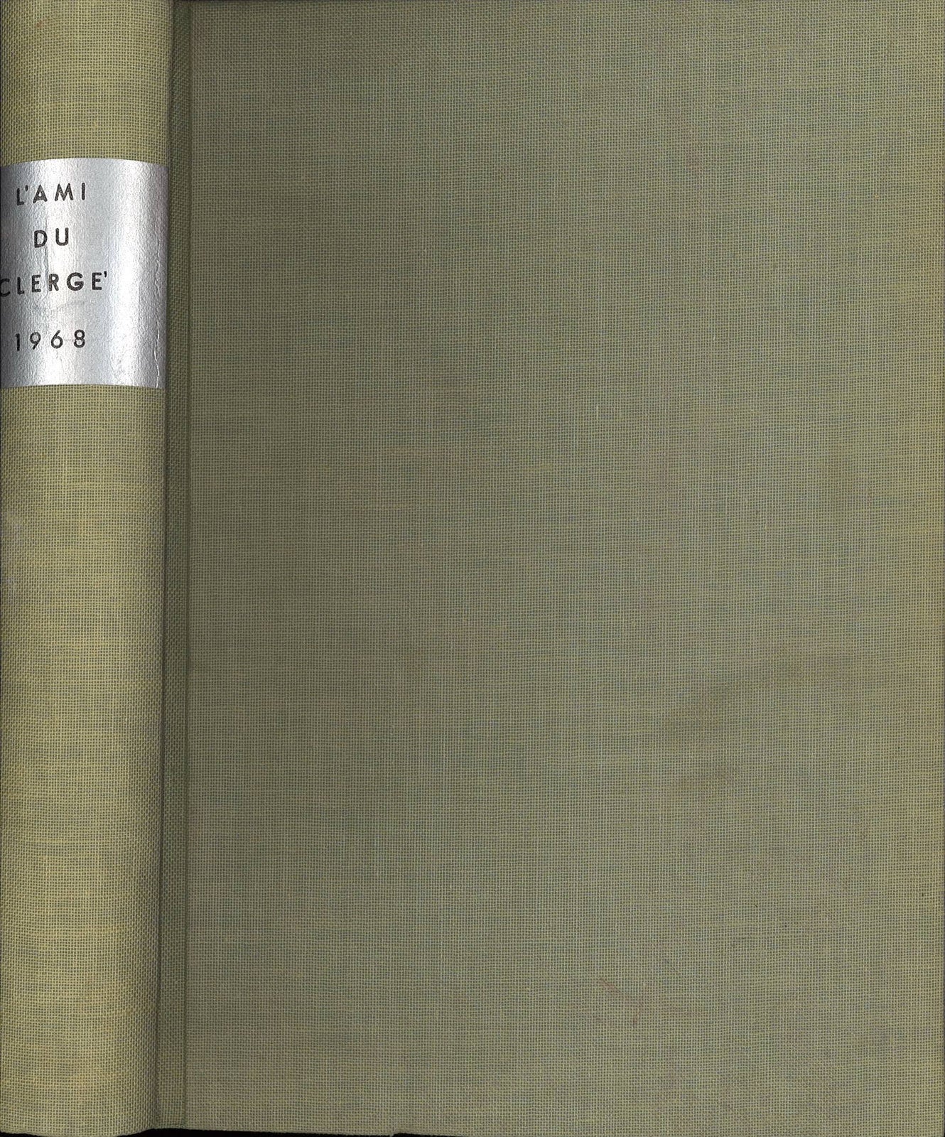 L'AMI DU CLERGE' - ANNATA 1968 FRENCH TEXT