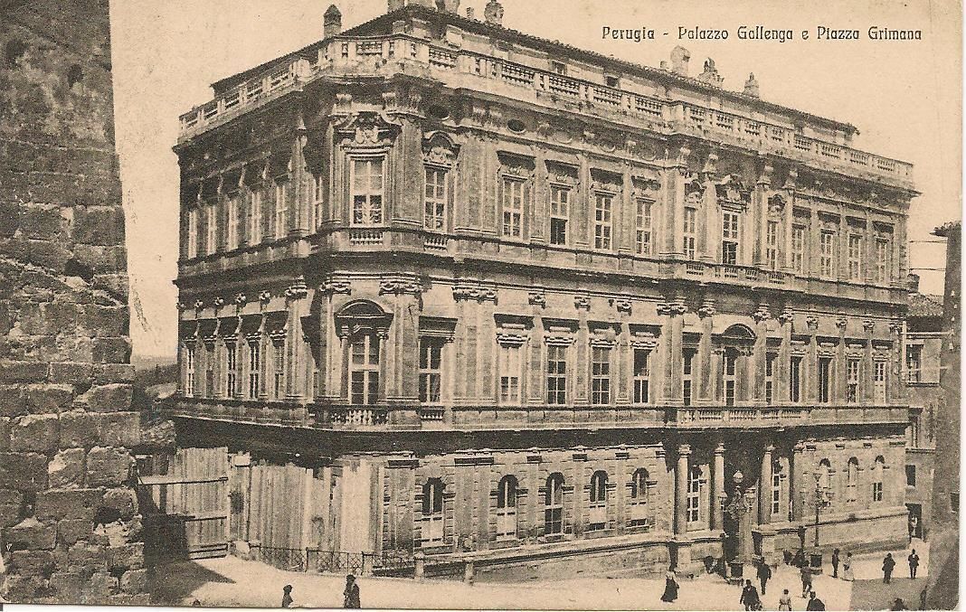 PERUGIA - PALAZZO GALLENGA E PIAZZA GRIMANA - V1922