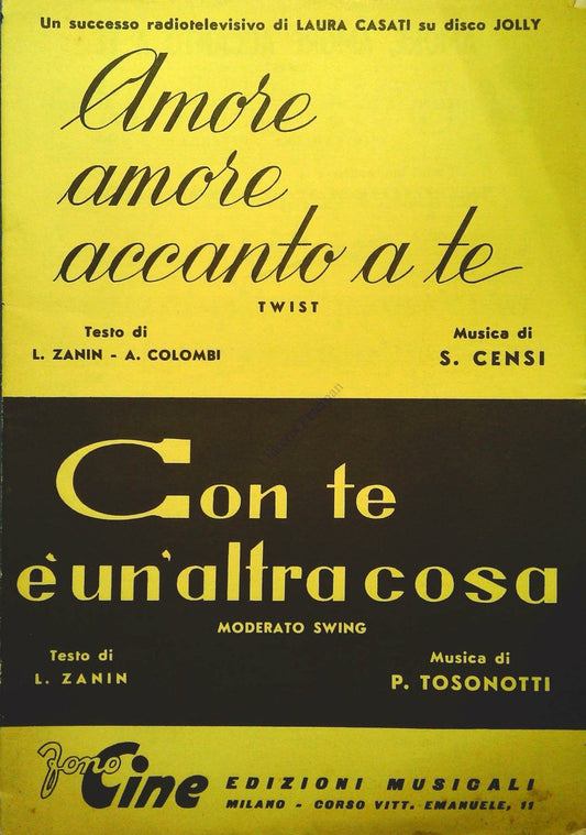AMORE ACCANTO A TE. twist - CON TE E' UN'ALTRA STORIA. moderato swing - SPARTITO