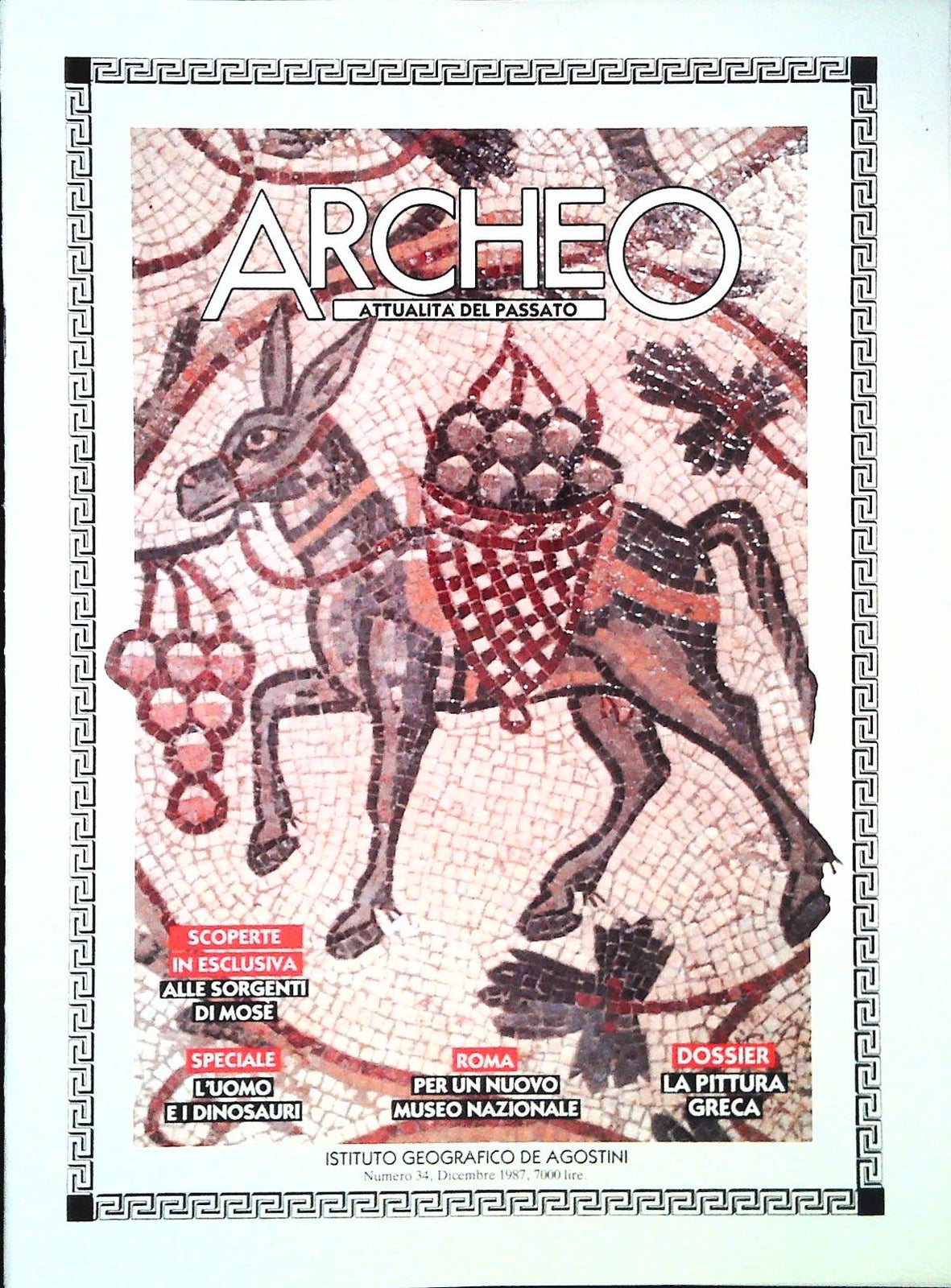 ARCHEO N. 34 - DICEMBRE 1987 - PRIVO DI DOSSIER