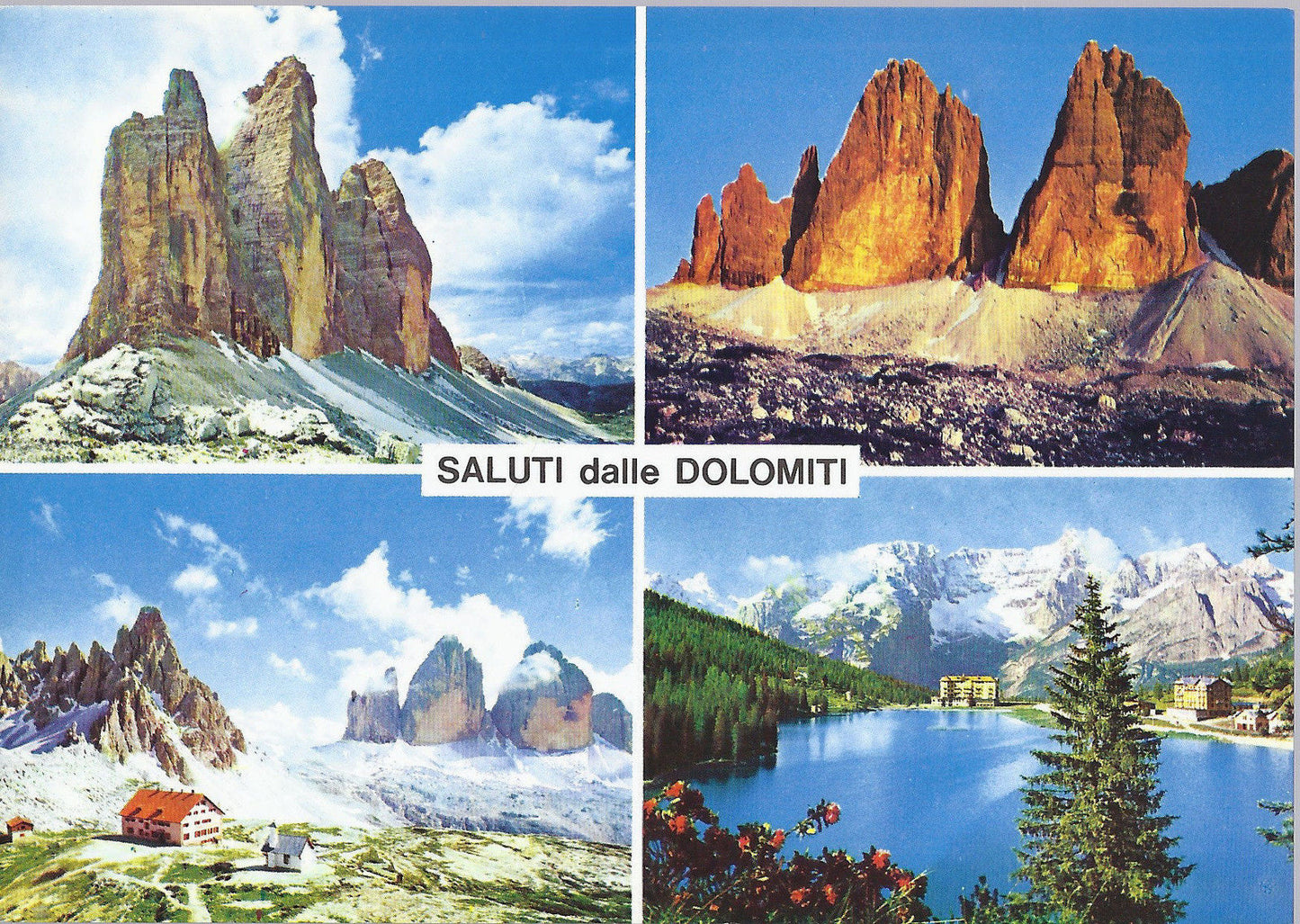DOLOMITI - SALUTI - 4 VEDUTE - NV - FG