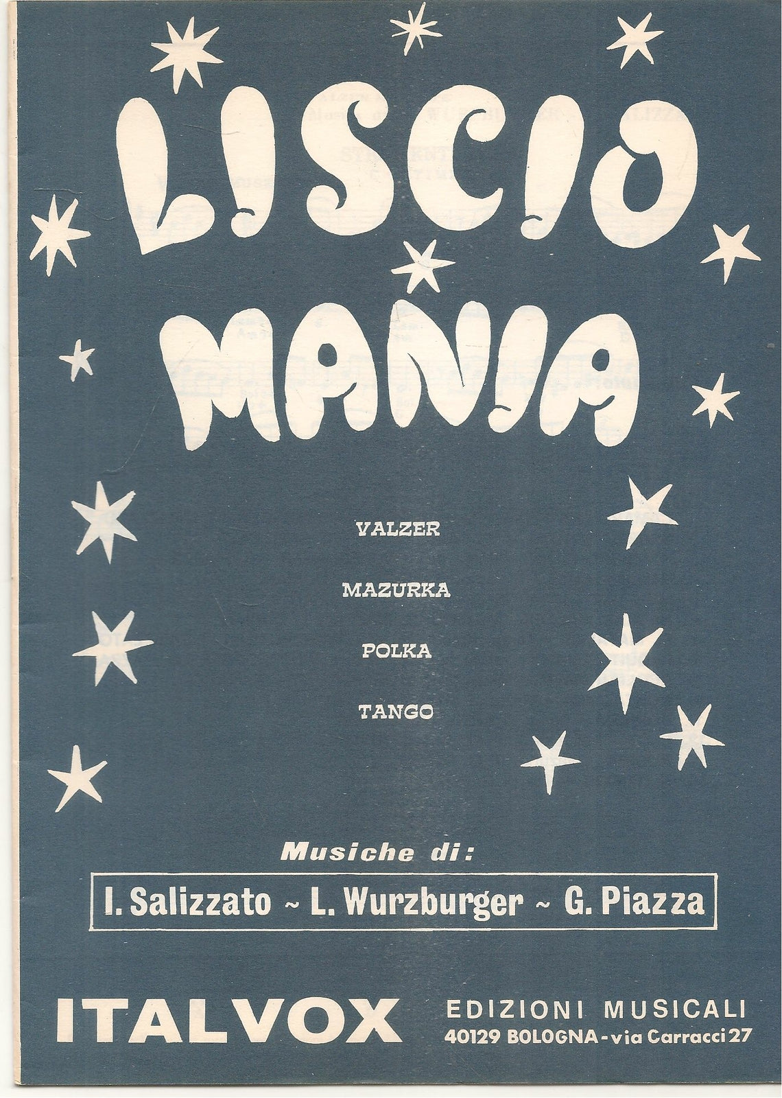 LISCIO MANIA - 14 BRANI - SPARTITO-SHEET MUSIC