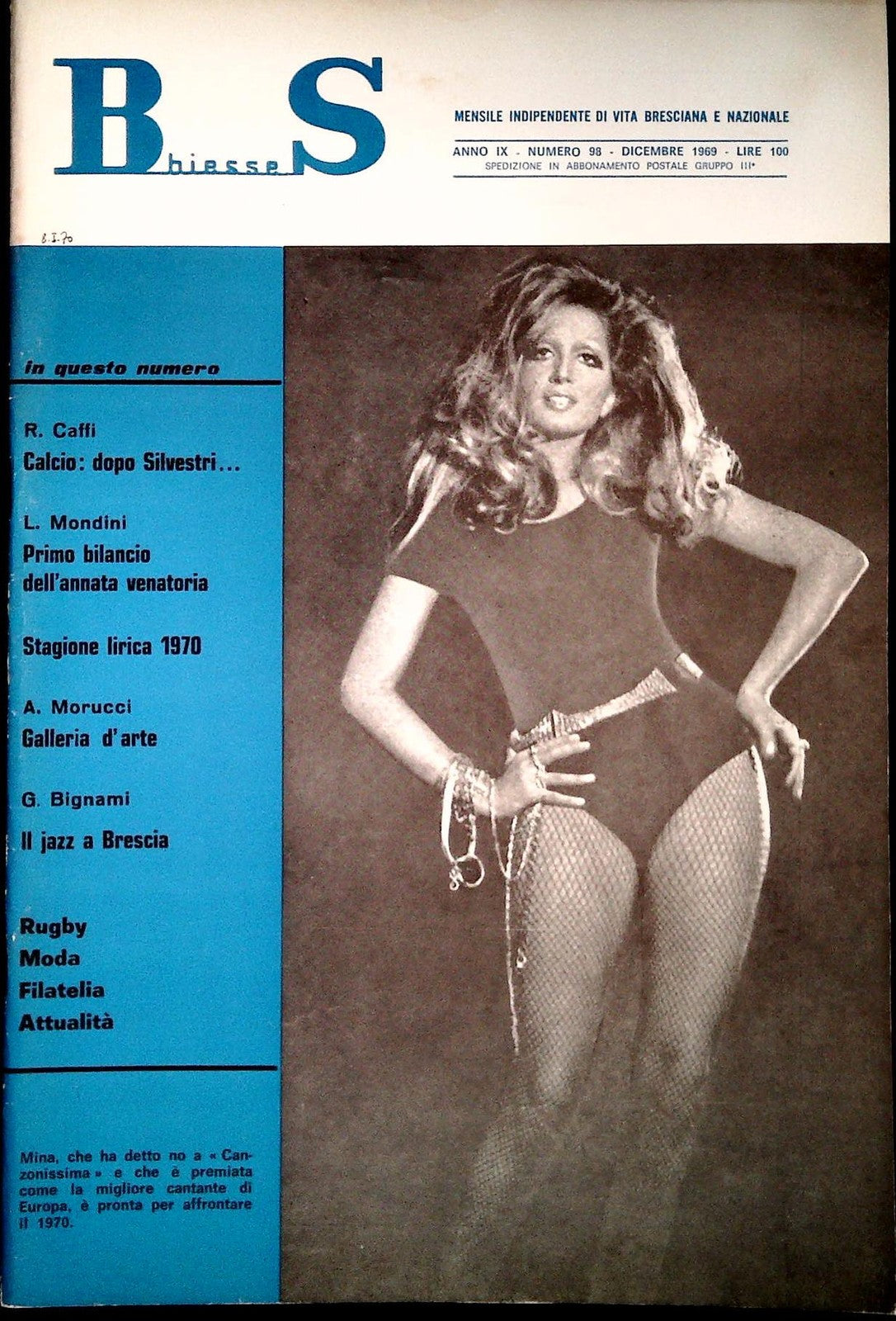 BS BIESSE - MENSILE DI VITA BRESCIANA E NAZIONALE - N. 98 DICEMBRE 1969