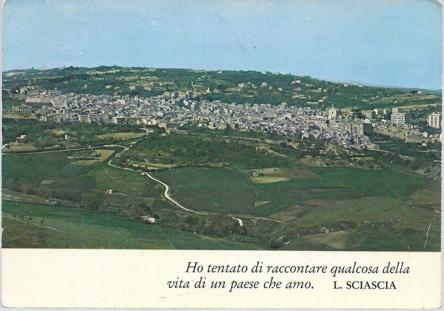 RACALMUTO - PANORAMA - V 1981 - FG - pensiero di L. Sciascia