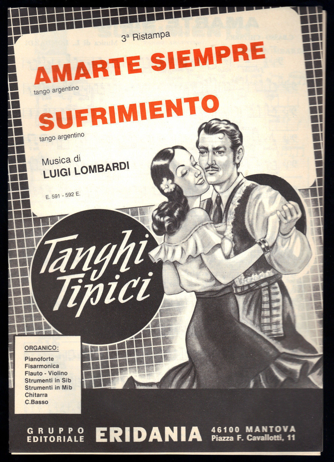 AMARTE SIEMPRE - SUFRIMIENTO # LUIGI LOMBARDI - SPARTITO