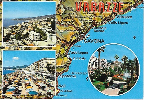 VARAZZE - 3 VEDUTE CON CARTINA - V1996