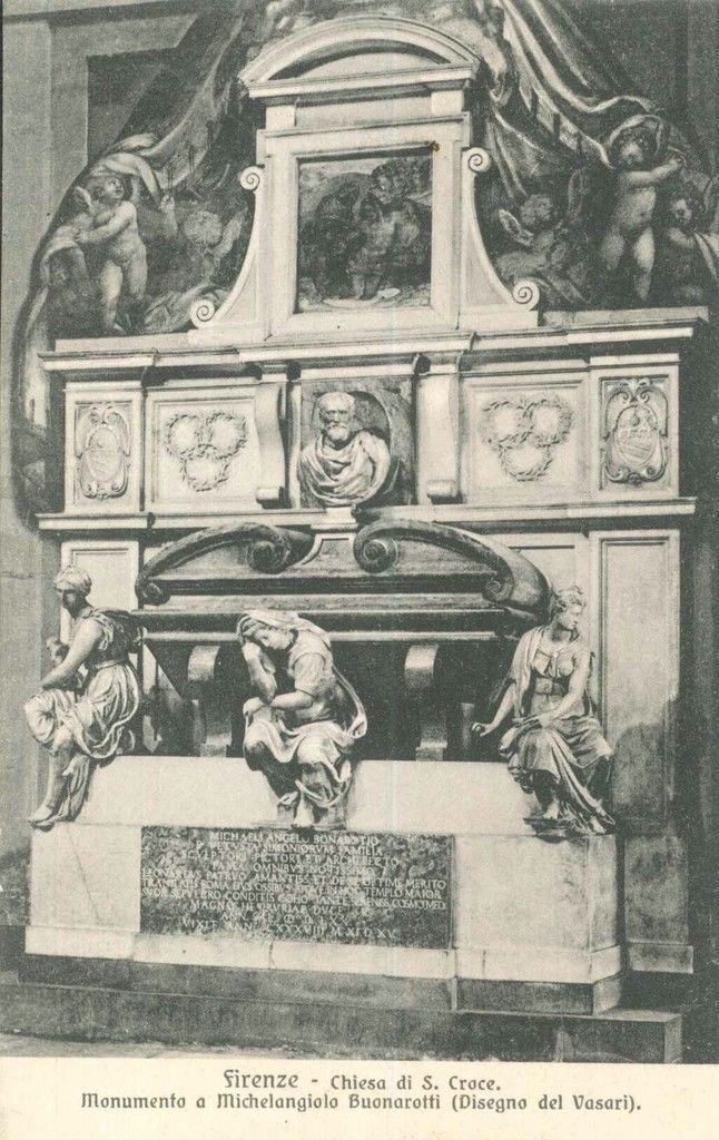 FIRENZE - SANTA CROCE MONUMENTO A MICHELANGELO - NV