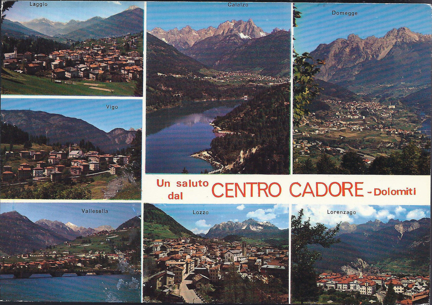 CENTRO CADORE - DOLOMITI - 7 VEDUTE - V 1973 - FG