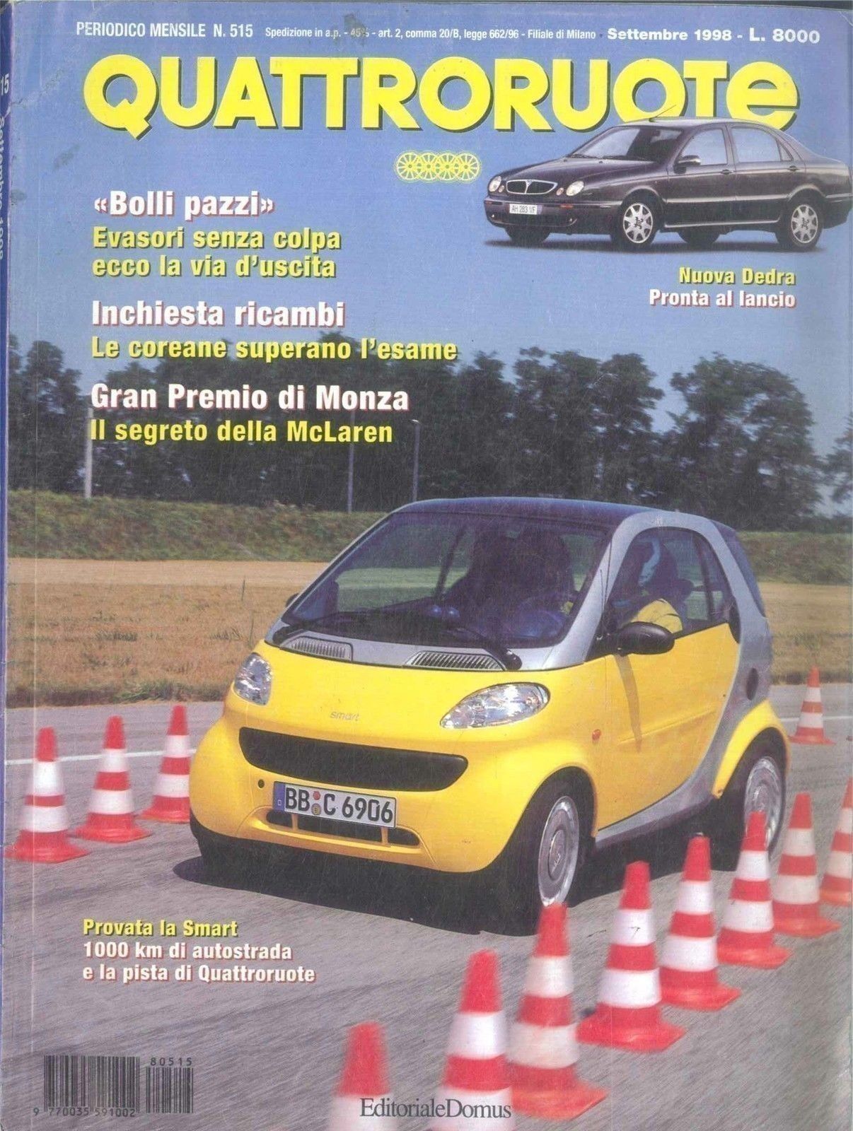 QUATTRORUOTE N 515 - SETTEMBRE 1998