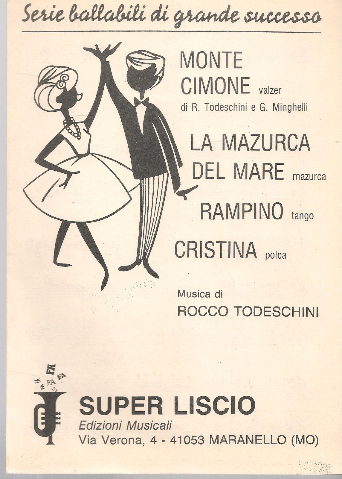 BALLABILI DI GRANDE SUCCESSO - 4 BRANI - SPARTITO-SHEET MUSIC