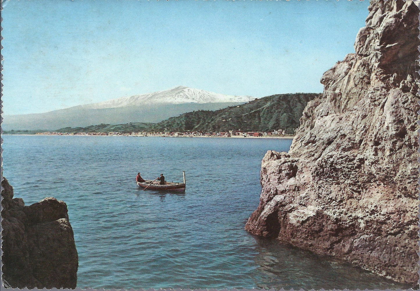 TAORMINA - PANORAMA DALLA GROTTA - V1959