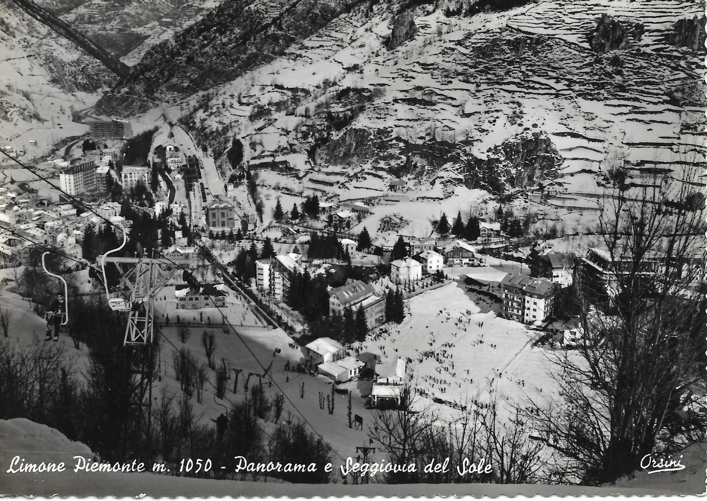 LIMONE PIEMONTE - PANORAMA E SEGGIOVIA DEL SOLE- V1964