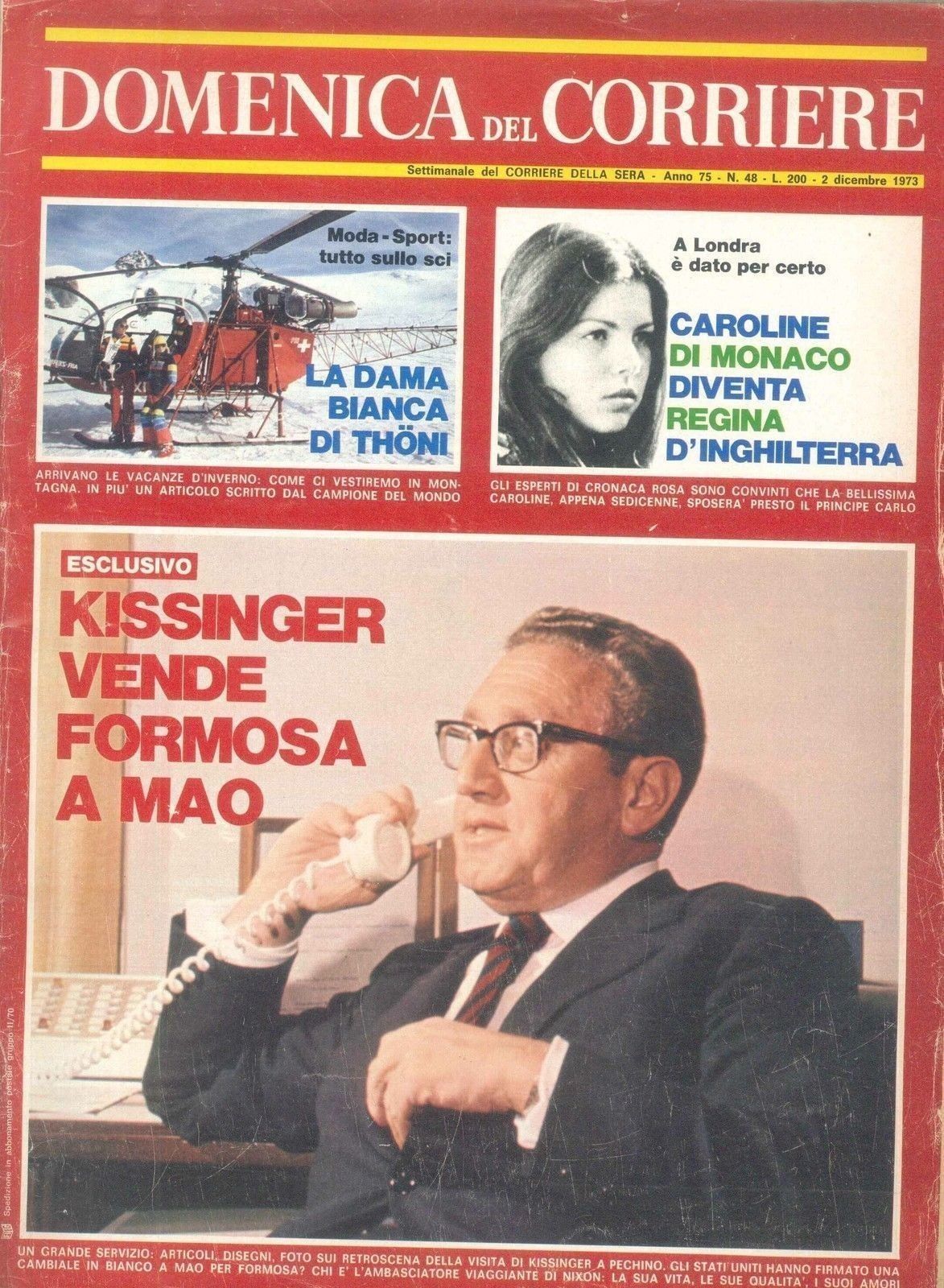 DOMENICA DEL CORRIERE N 48 - 2 DICEMBRE 1973