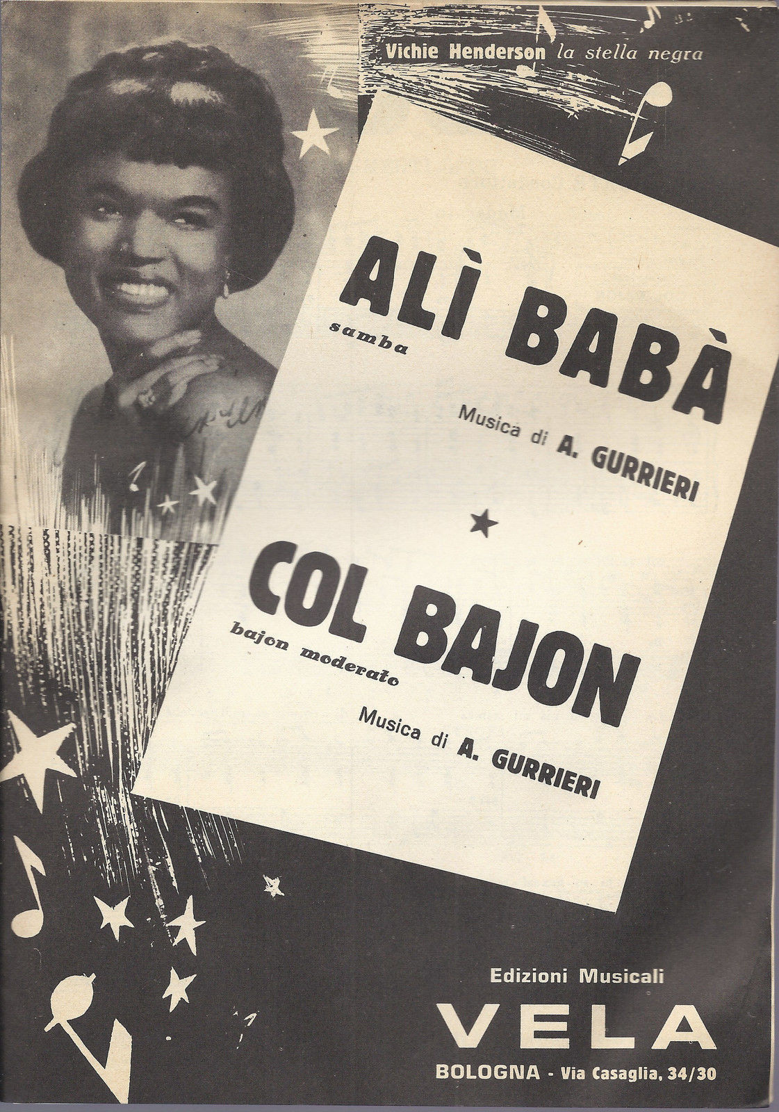 ALI' BABA' -- COL BAJON   A. Gurrieri  #  SPARTITO - Edizioni Vela