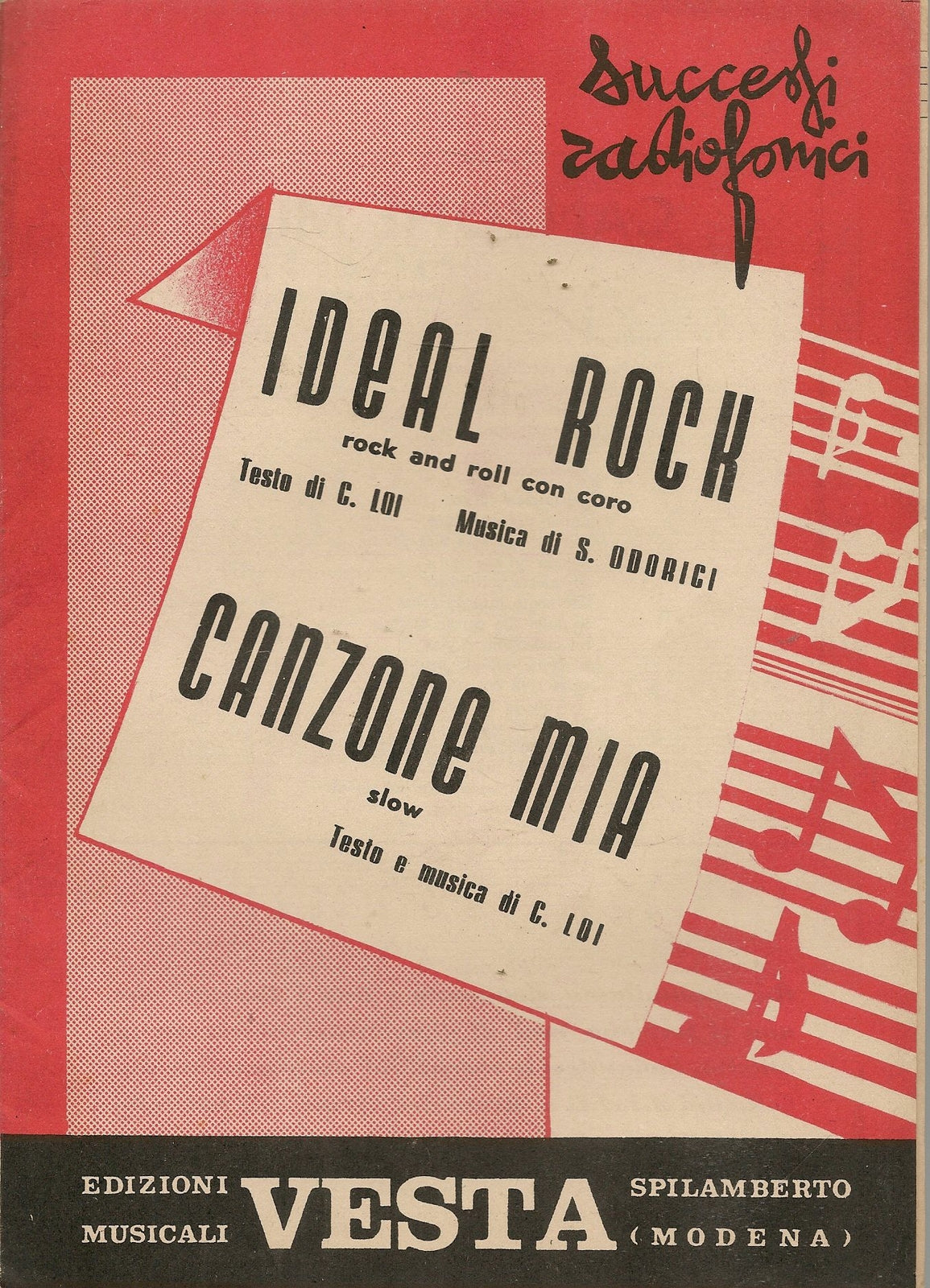 IDEAL ROCK - CAMZONE MIA - C. LOI - SPARTITO - SHEET MUSIC