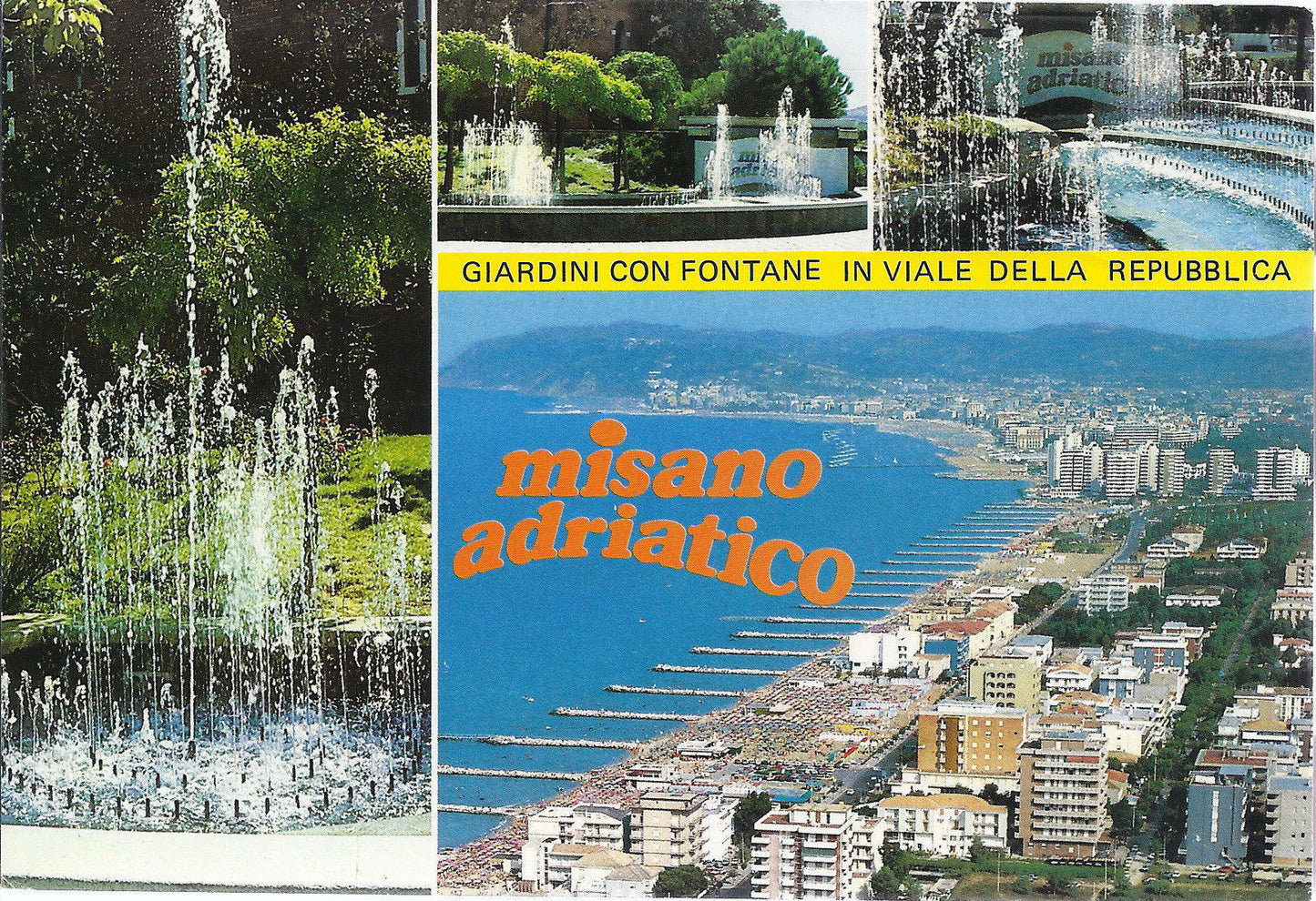 MISANO ADRIATICO - GIARDINI CON FONTANE IN VIALE DELLA REPUB