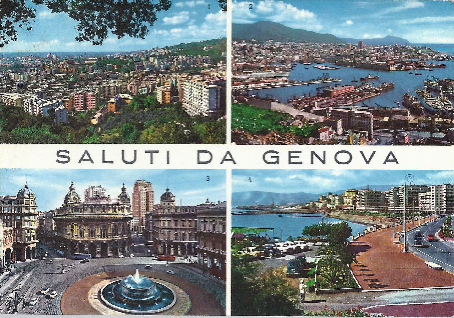 GENOVA - SALUTI - 4 VEDUTE - NV