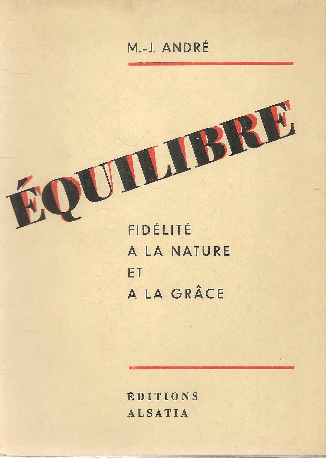 EQUILIBRI - M.J. ANDRE - FRENCH TEXT