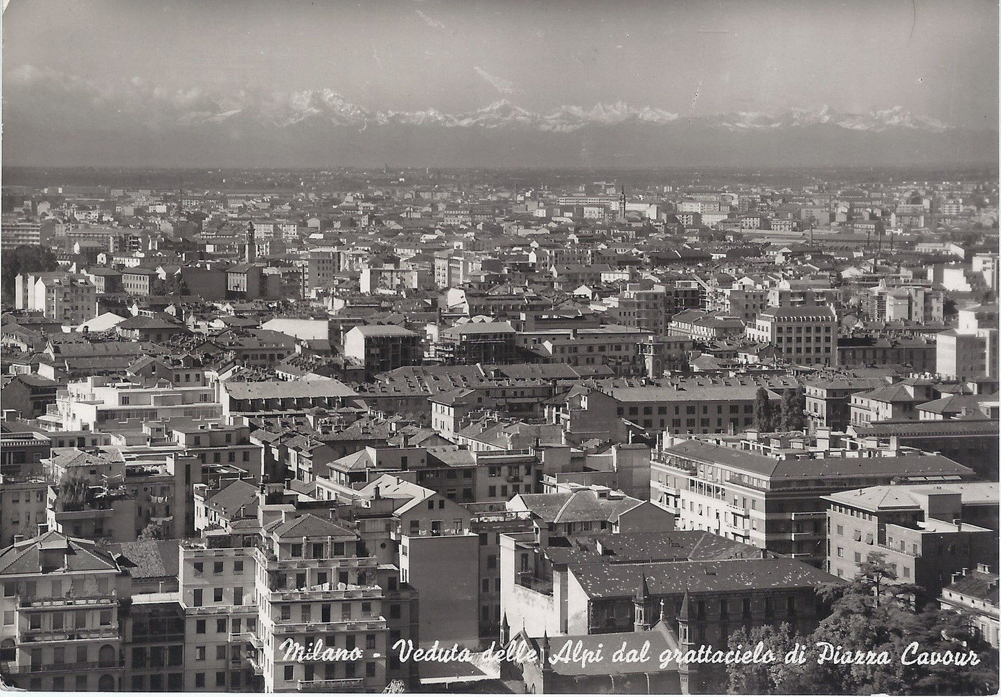 MILANO - VEDUTA DELLE ALPI DAL GRATTACIELO DI PIAZZA CAVOUR