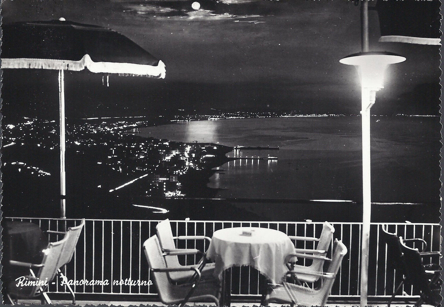 RIMINI - PANORAMA NOTTURNO - V1961