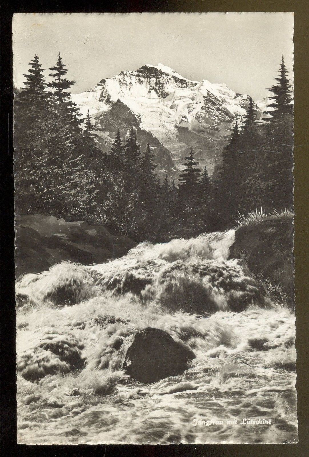 JUNGFRAU MIT LUETSCHINE - PANORAMA -V1938