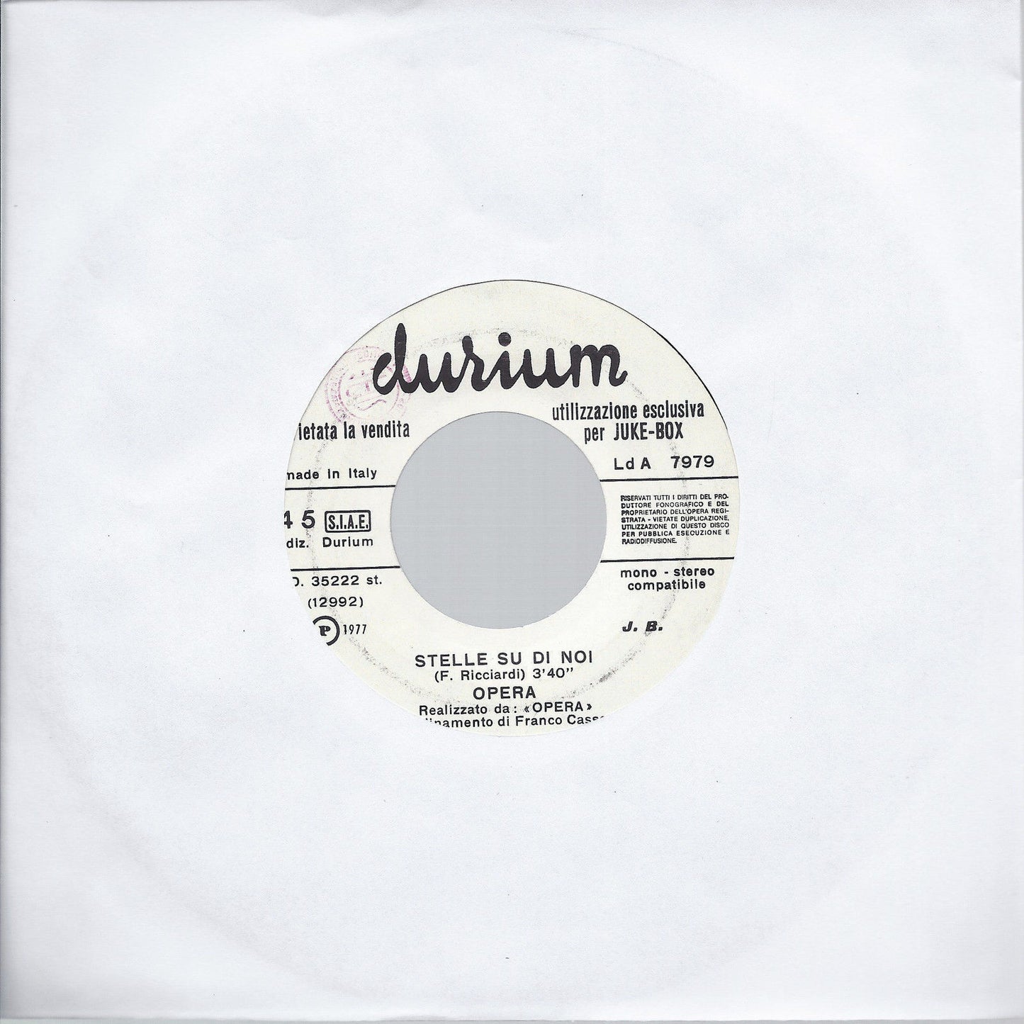 STELLE SU DI NOI # OPERA -- I FEEL LOVE # DONNA SUMMER - Edizione per Juke Box