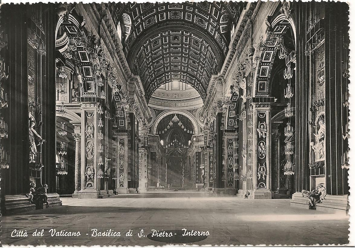 CITTA' DEL VATICANO - BASILICA DI S. PIETRO - INTERNO -