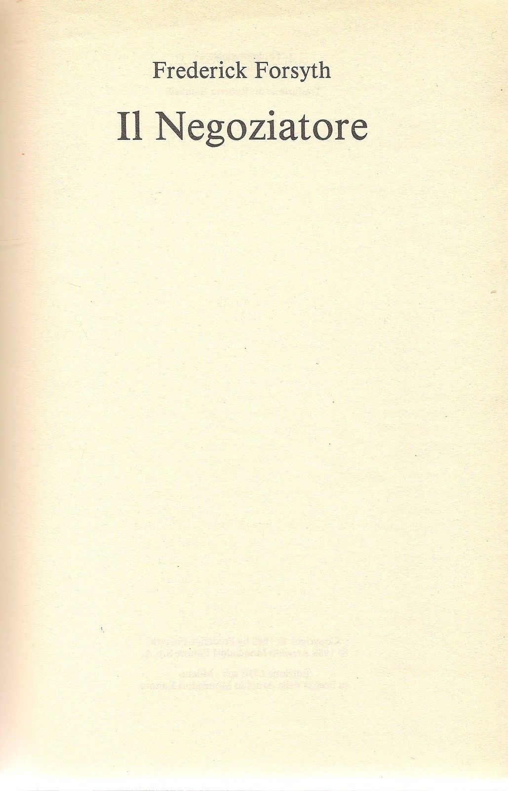 IL NEGOZIATORE - FEREDERICK FORSYTH
