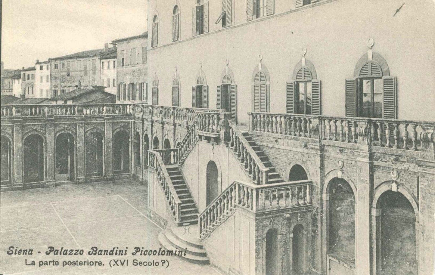 SIENA - PALAZZO BANDINI PICCOLOMINI-INTERNO CORTILE-NV