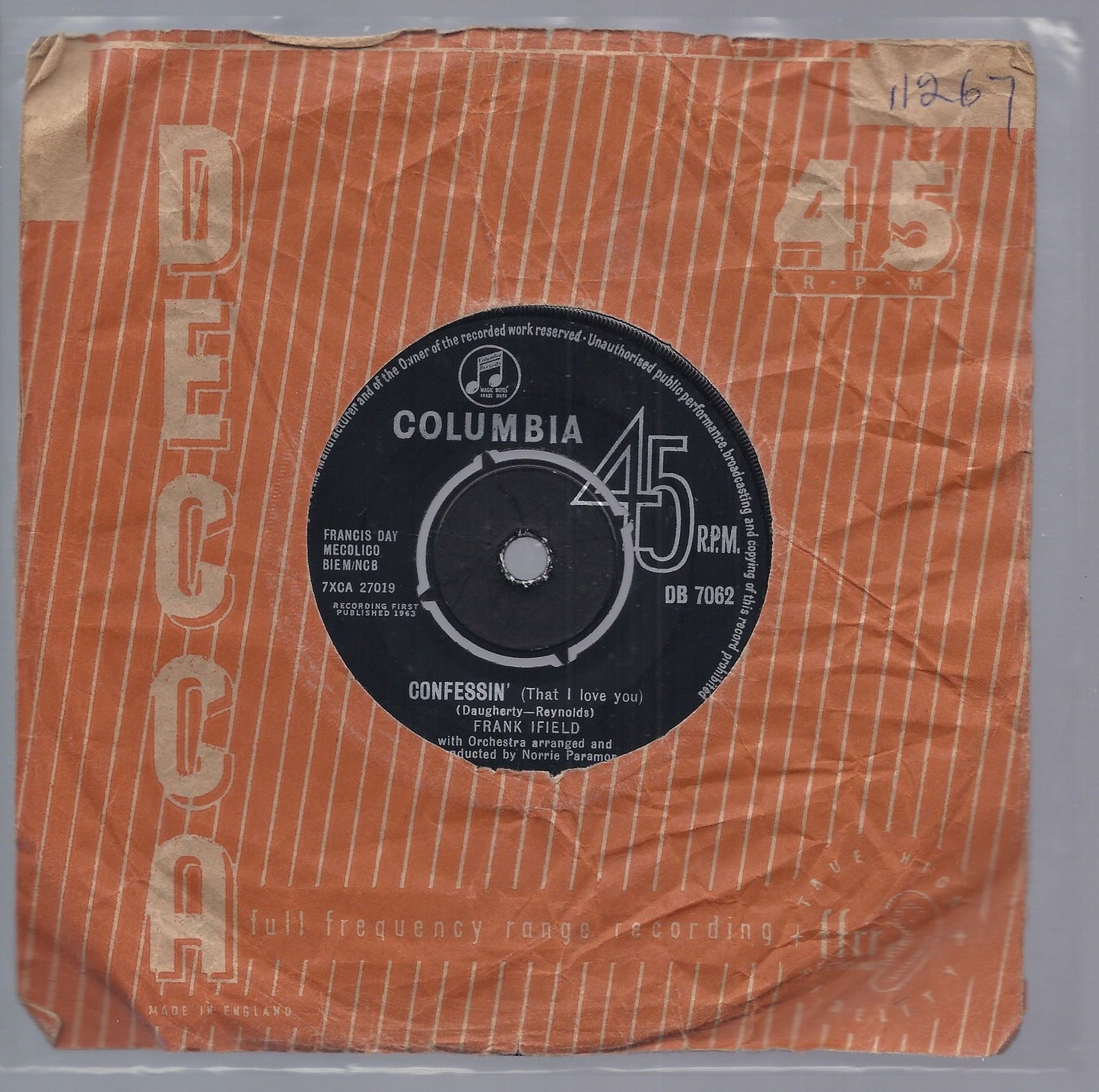 CONFESSIN' That I Love You - WALTZING MATILDA -- FRANK IFIELD