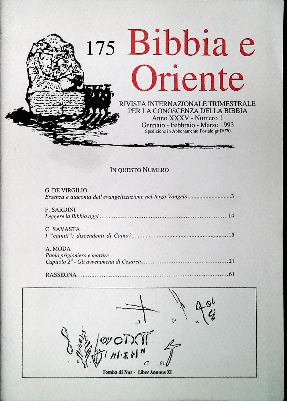 BIBBIA E ORIENTE N. 175