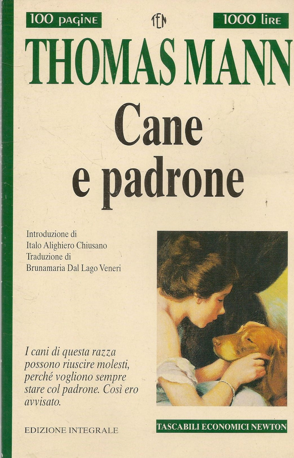 CANE E PADRONE - THOMAS MANN - TASCABILI NEWTON 1995