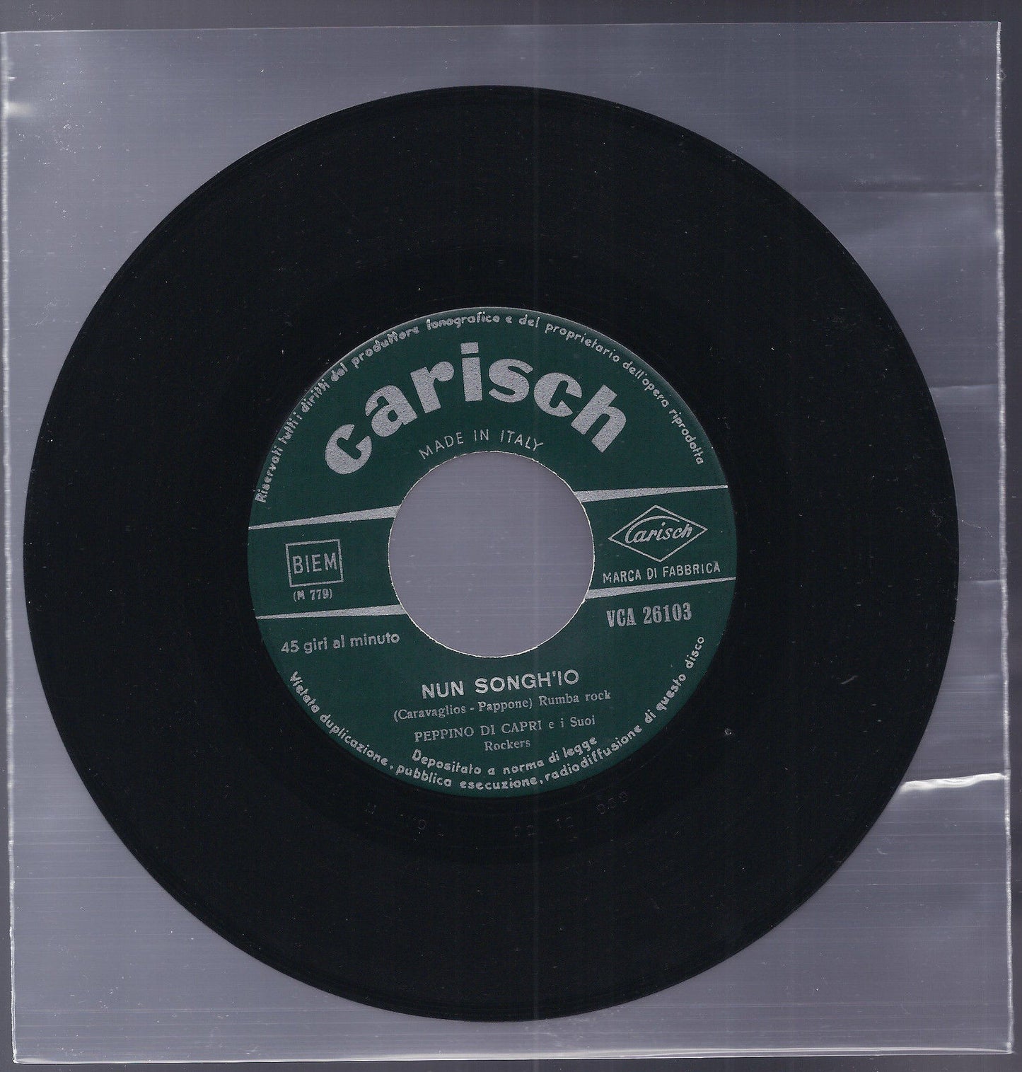 NUN SONGH'IO - NESSUNO AL MONDO == PEPPINO DI CAPRI e i Suoi Rockers