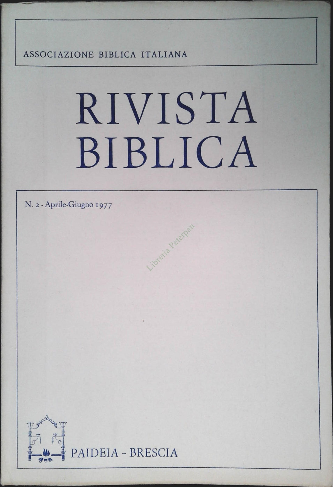 RIVISTA BIBLICA N. 2 - APRILE GIUGNO 1977