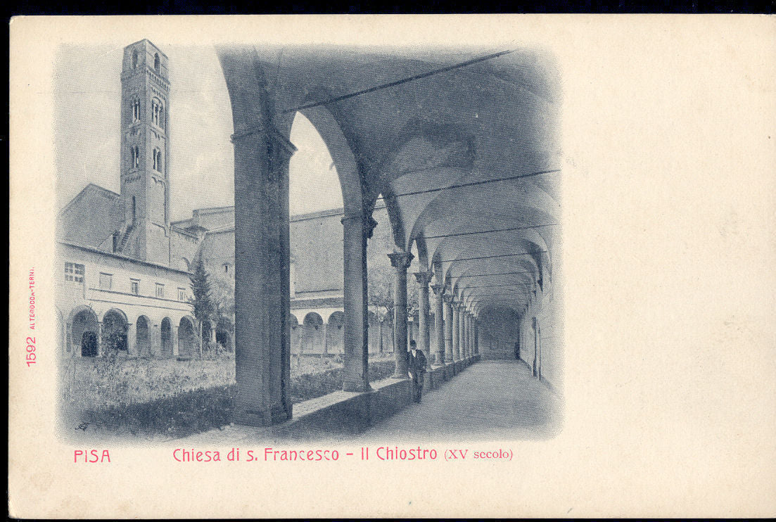 PISA - CHIESA DI SAN FRANCESCO - IL CHIOSTRO - NV