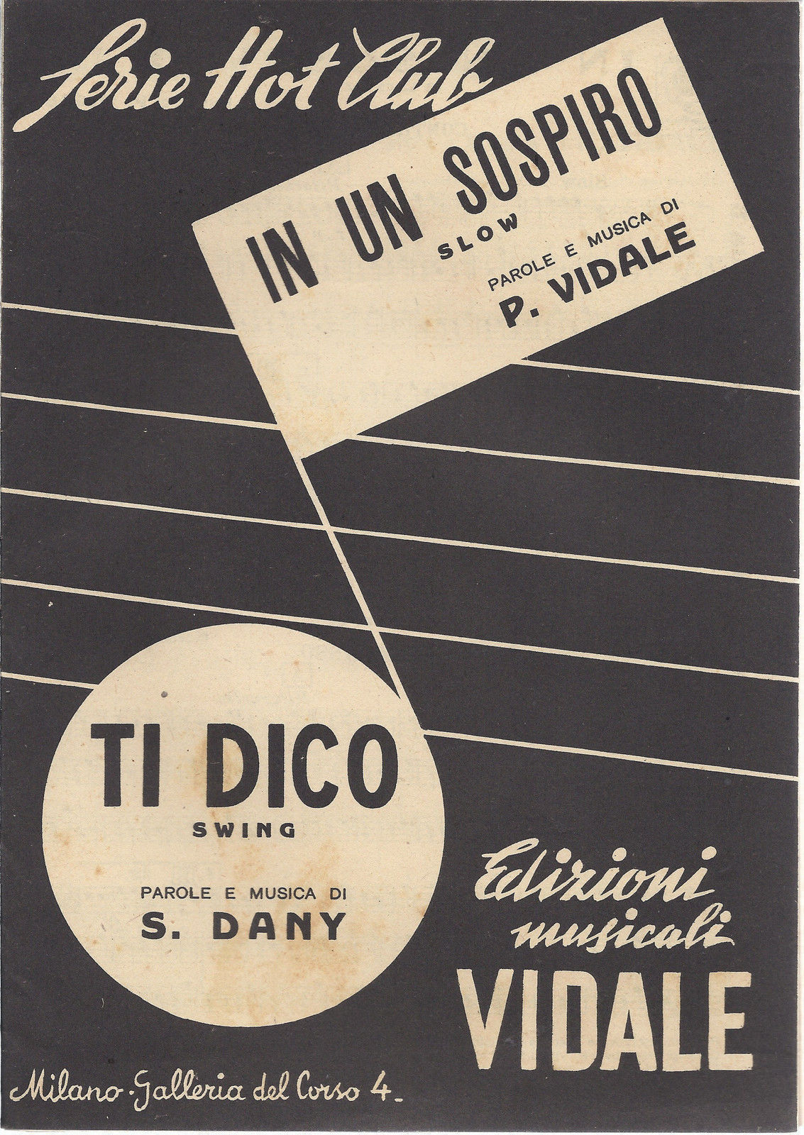 IN UN SOSPIRO P. Vidale - TI DICO S. Dany # SPARTITO