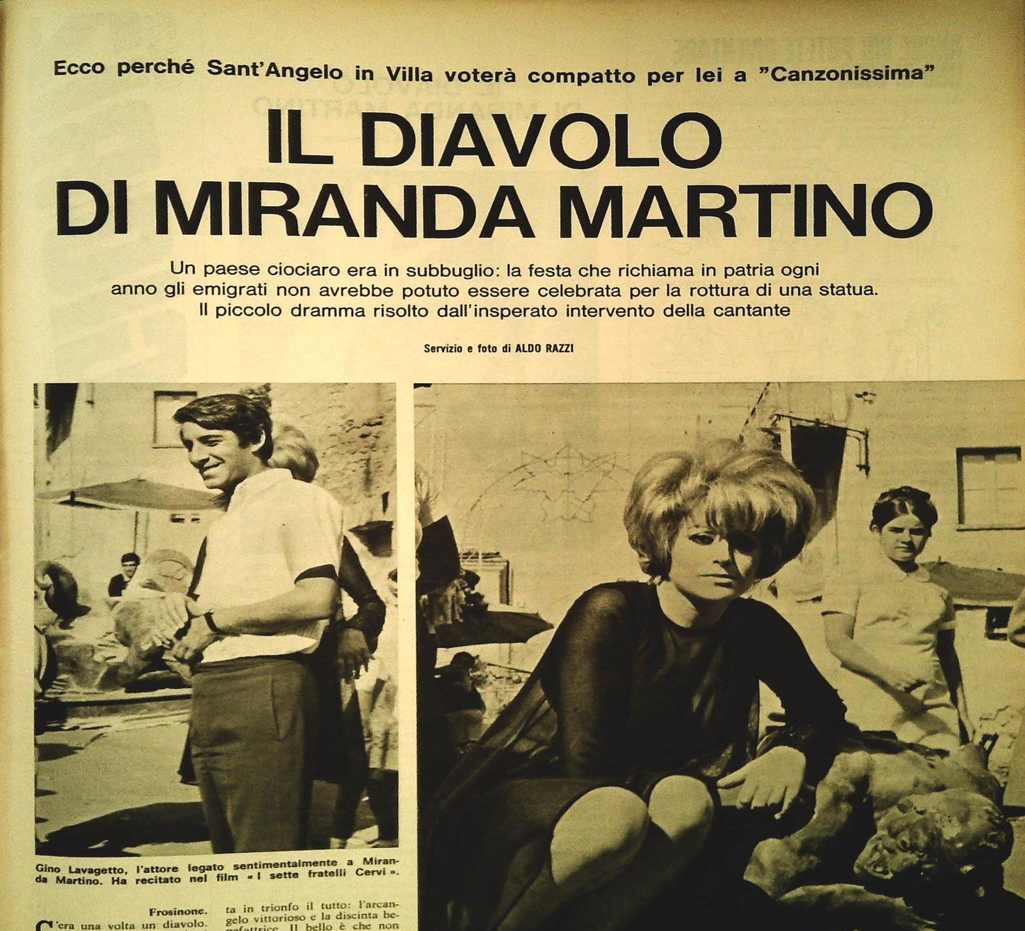 IL DIAVOLO DI MIRANDA MARTINO - CLIPPING RITAGLIO DI GIORNALE
