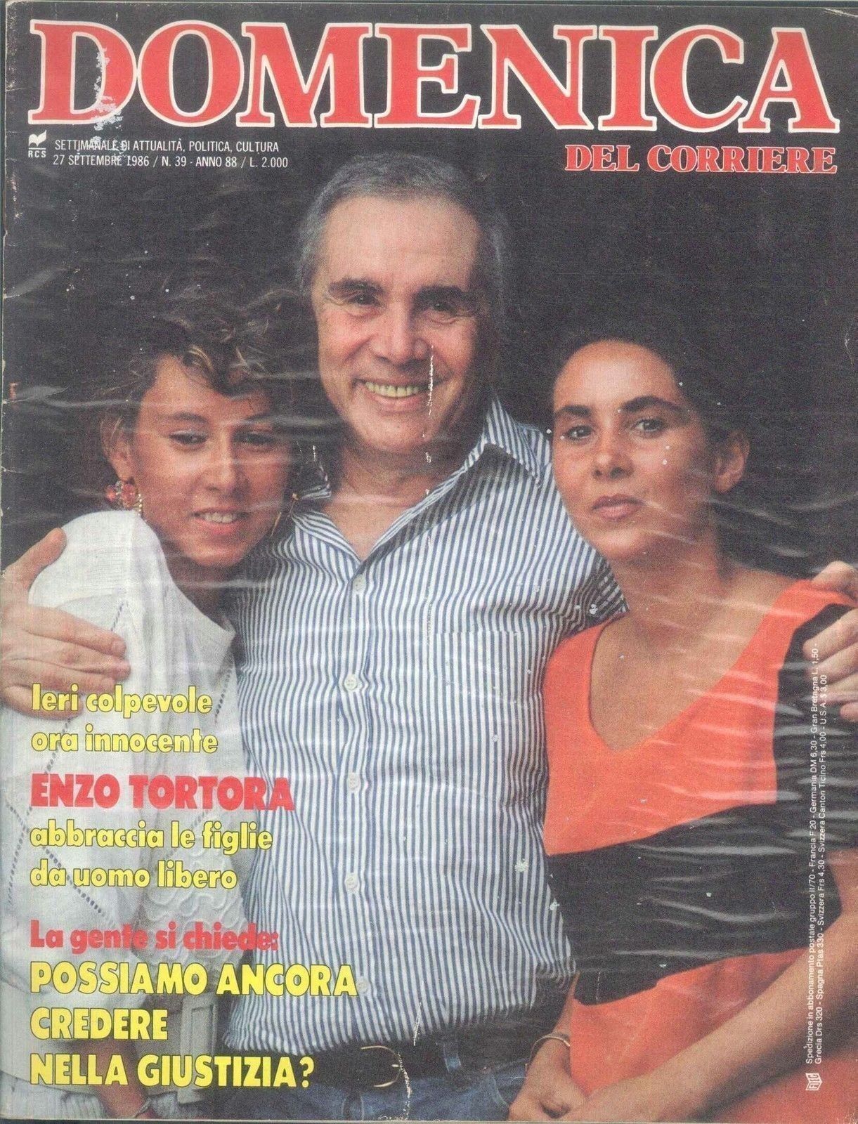 DOMENICA DEL CORRIERE N 39 - 27 SETTEMBRE 1986